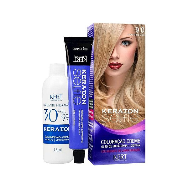 Coloração Creme Keraton Selfie 9.0 Louro Muito Claro