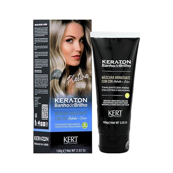 Keraton Banho de Brilho Hidrata e Colore Platina 100g