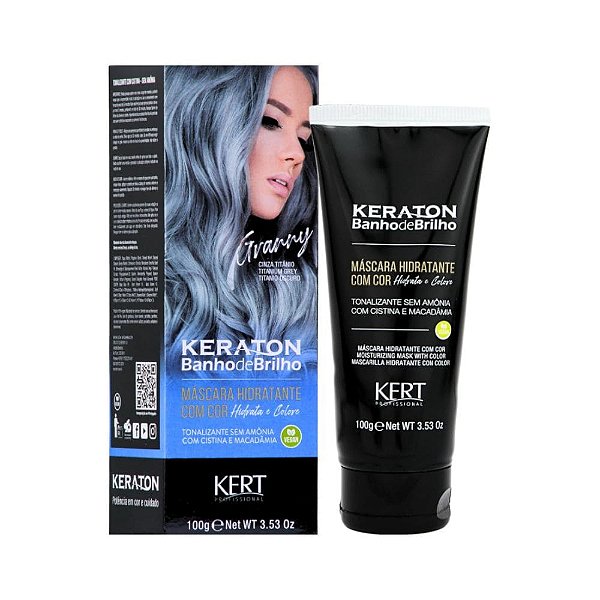 Keraton Banho de Brilho Hidrata e Colore Granny Cinza Titânio