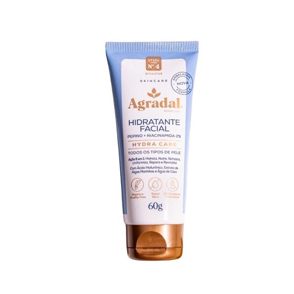Hidratante Facial Pepino e Niacinamida Hydra Care Agradal 60g