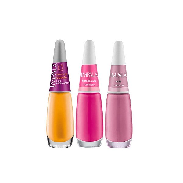 Kit 3 Esmaltes Impala Romântica