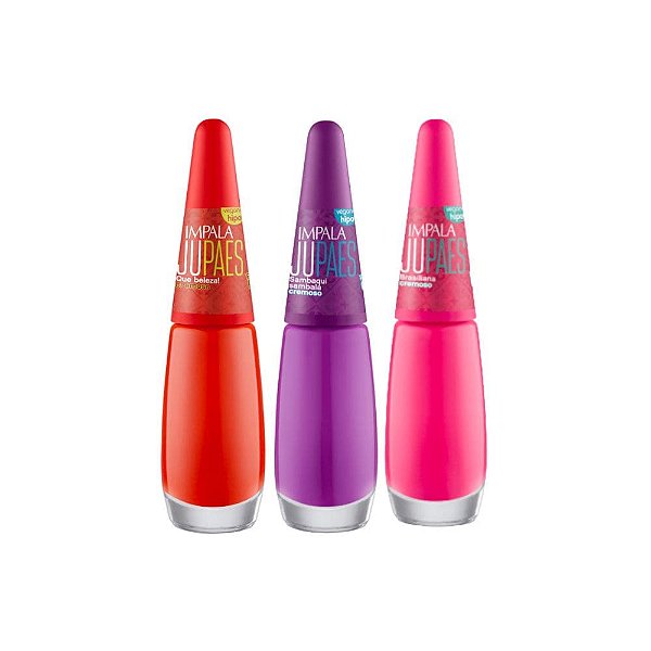 Kit 3 Esmaltes Impala Ju Paes Nosso Jeitinho Alegria