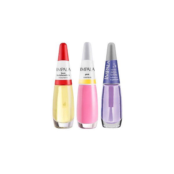 Kit 3 Esmaltes Impala Pink