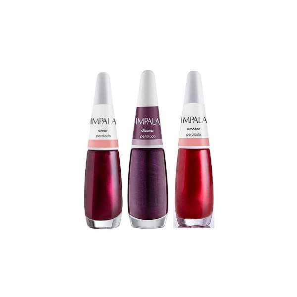 Kit 3 Esmaltes Impala Perolado Luxo