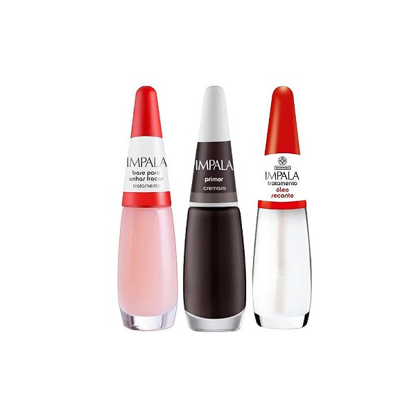 Kit 3 Esmaltes Impala Praticidade