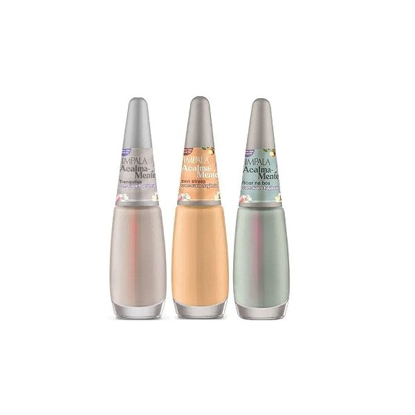 Kit 3 Esmaltes Impala Acalma a Mente