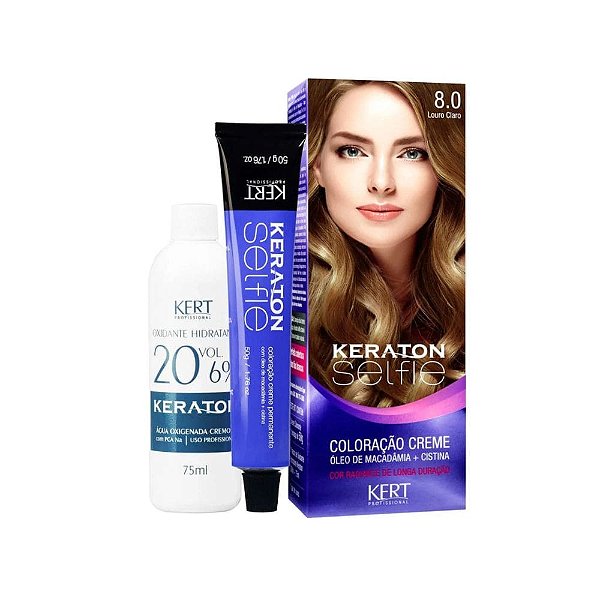 Coloração Creme Keraton Selfie 8.0 Louro Claro