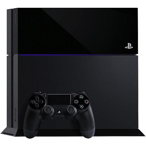 Console PlayStation 4 FAT Black Piano 500GB Seminovo