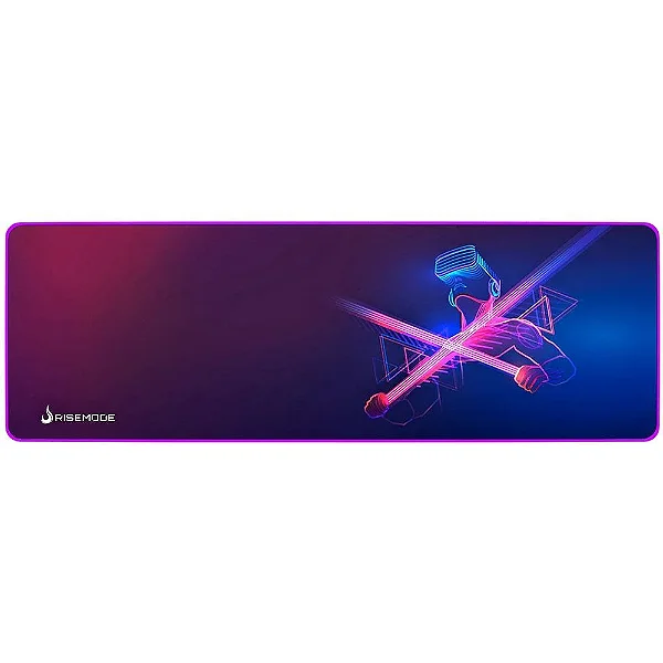Mousepad Gamer Rise Mode Speed, Neon, Estendido (900x300mm), Borda Costurada - RG-MP-06-NEO