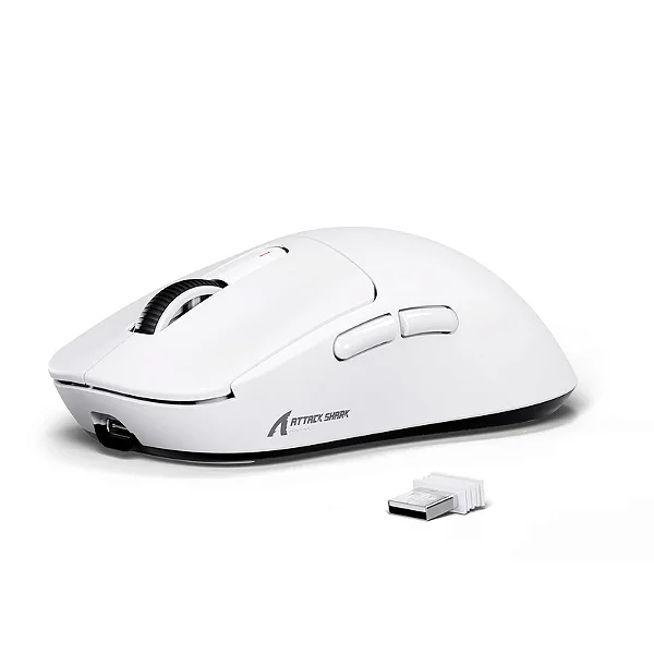 Mouse Gamer Sem Fio Attack Shark X11 Branco