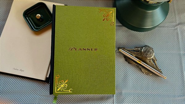 Planner 2025 bicolor flor de Lis - monograma