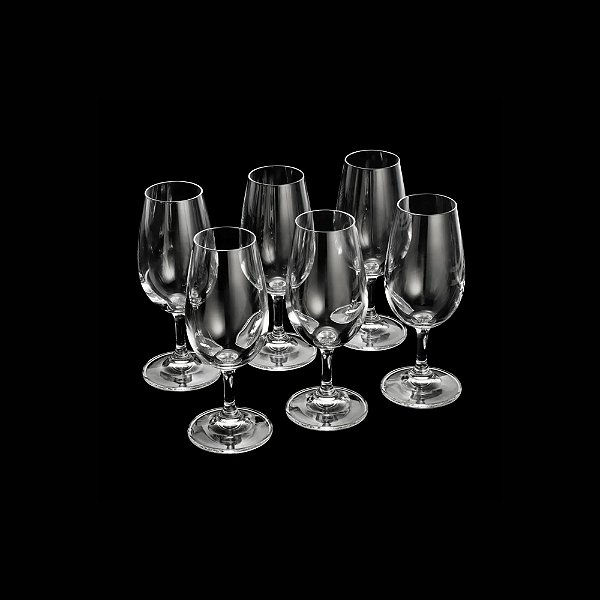 CJ 6 TACAS CRISTAL ECOLOGICO (LIVRE DE CHUMBO) P/DEGUSTACAO GASTRO/COLIBRI 200ml