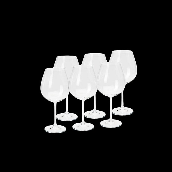 CJ 6 TACAS CRISTAL ECOLOGICO (LIVRE DE CHUMBO) P/DEGUSTACAO GASTRO/COLIBRI 650ml