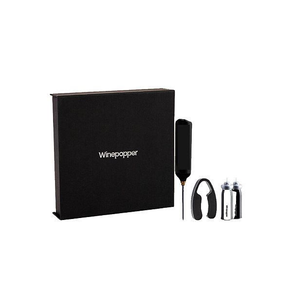 KIT SACA-ROLHAS WINEPOPPER LITE PLUS COR: PRETO