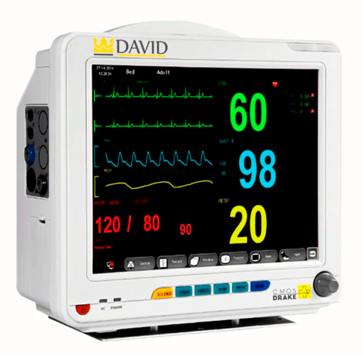 MONITOR MULTIPARAMÉTRICO DAVID - ECG, SPO2, RESP, TEMP, PNI,