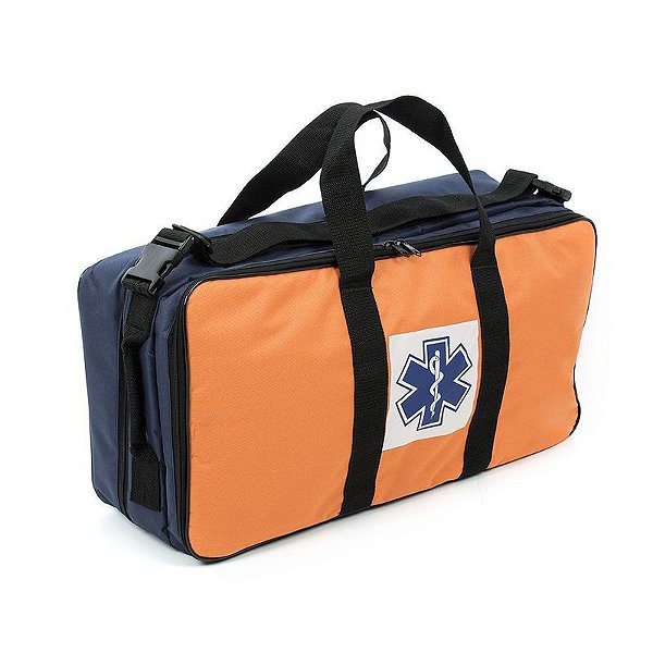 BOLSA RESGATE AZUL E LARANJA TAM M - VAZIA