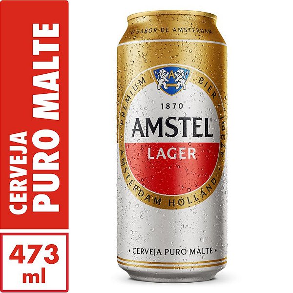 Cerveja Amstel Lager Lata 473ml