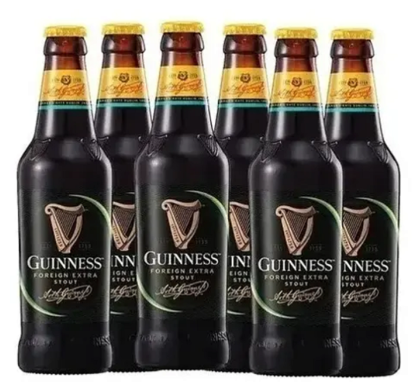 Pack 6x Cerveja Guinness Foreign Extra Stout Garrafa 330ml