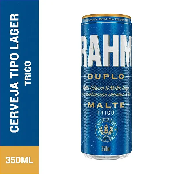 Cerveja Brahma Duplo Malte Trigo Lata 350ml
