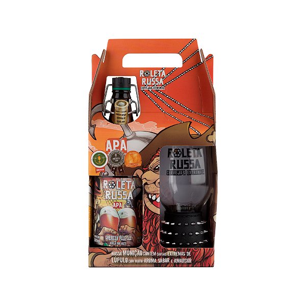 Kit Cerveja Roleta Russa APA 500ml + Copo Bracelete