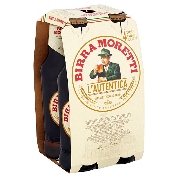 Pack 4un Cerveja Birra Moretti L'Autentica 330ml