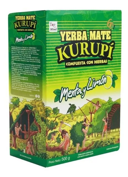 Erva Yerba Mate Kurupi Menta e Limão 500gr