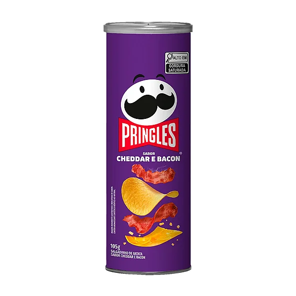 Batata Pringles Cheddar e Bacon 109g