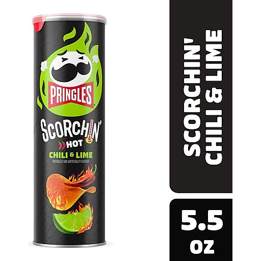 Batata Pringles Scorchin Chili & Lime Importada 158g
