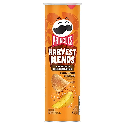 Batata Pringles Harvest Blends Farmhouse Cheddar Importada 158g