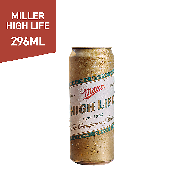 Cerveja Miller High Life Lata 296ml