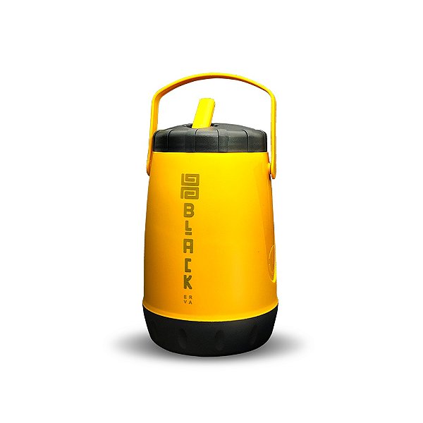 GARRAFA PLÁSTICA TÉRMICA BLACK ERVA AMARELO 2,5L