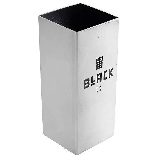 Copo Black Erva Inox Quadrado Inox 350ml