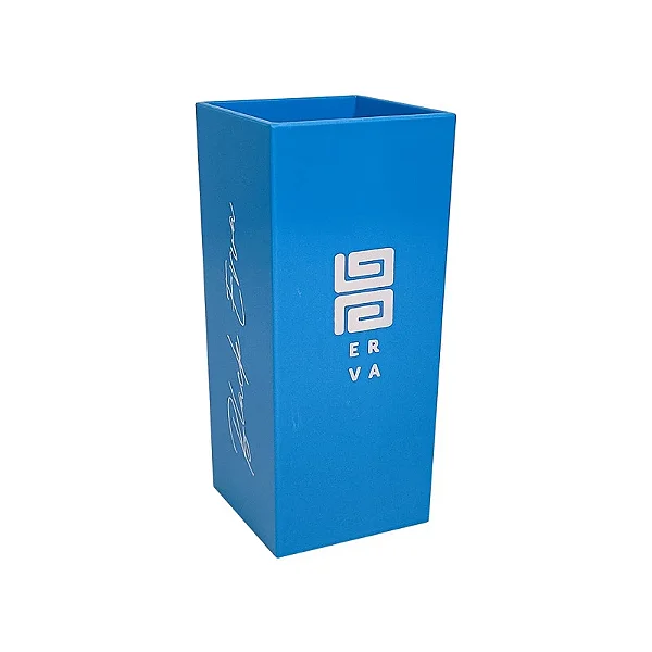 Copo de Plástico Black Erva Quadrado Azul 350ml