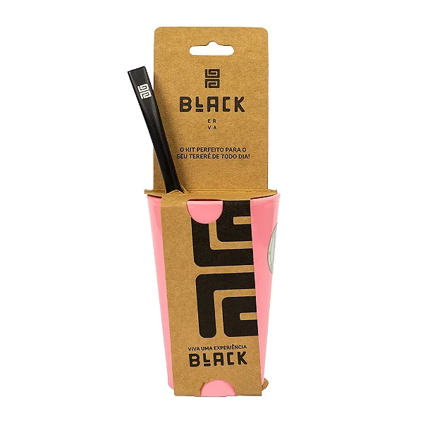 Kit Copo Caldereta e Bomba 350ml Black Erva - Rosa Bebe