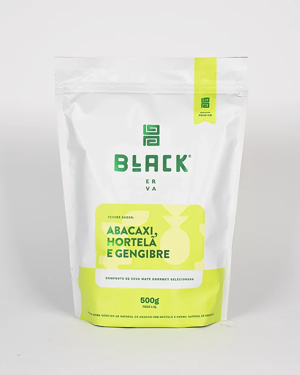 Erva Mate Black - Abacaxi, hortela e gengibre