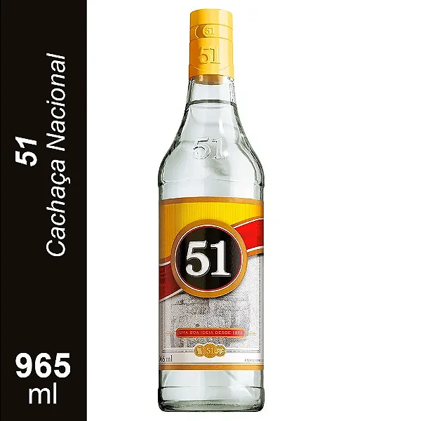Cachaça Pirassununga 51 Vidro 965ml