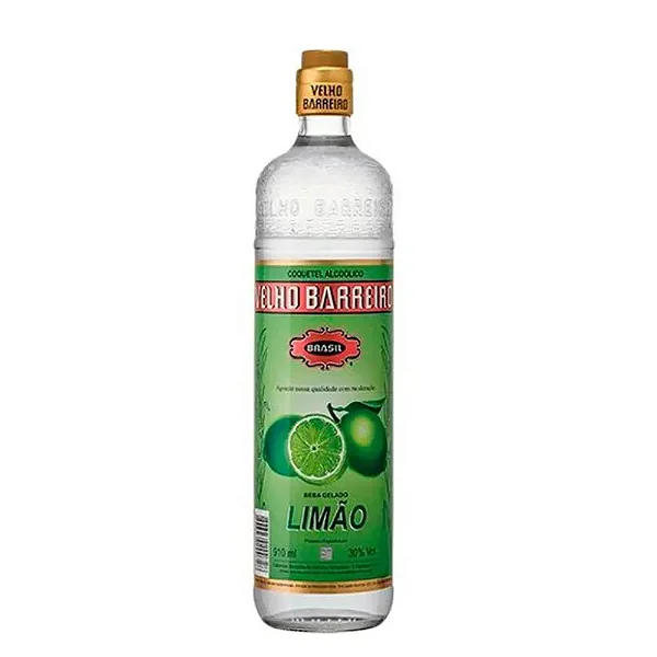 Cachaça Velho Barreiro Limão Vidro 910ML