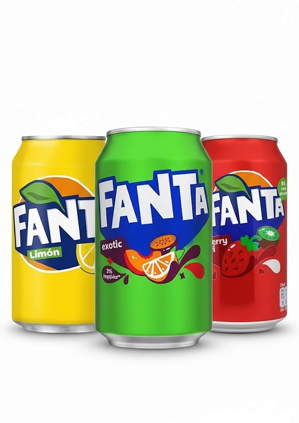 Kit Fanta World: Trio Importado (Limón, Exotic & Strawberry Kiwi)