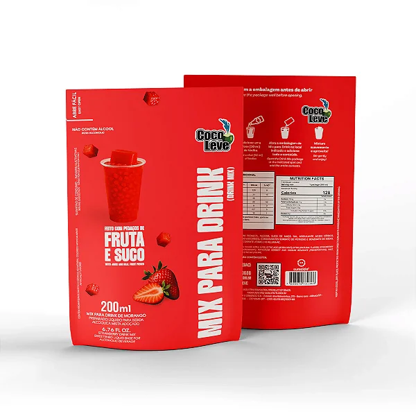 Mix Drink Morango Coco Leve 200ml