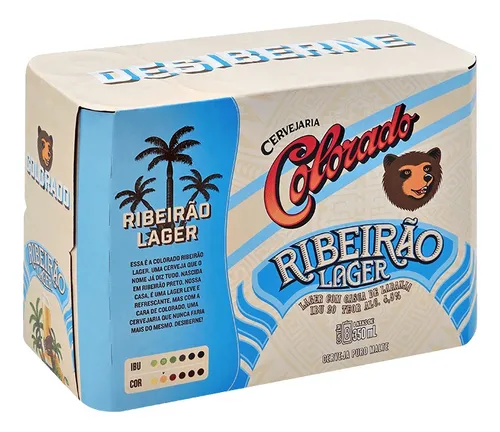 Pack 8un Cerveja Colorado Ribeirão Lager Lata 350ml