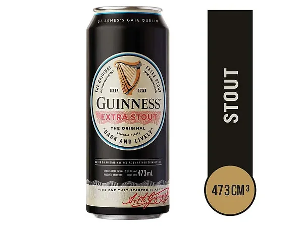 Cerveja Guinness Extra Stout Lata 473ml