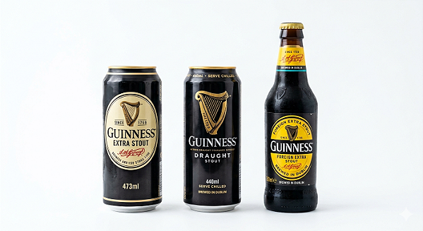 Kit3 Cerveja  Guinness 1 Draught  1 Extra Stout 1 Foreign Extra