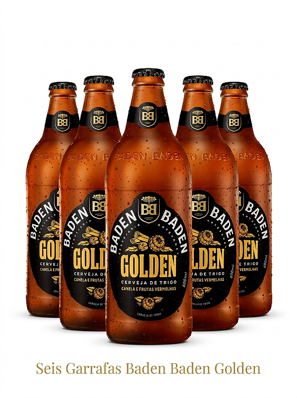 Pack 6un Cerveja Baden  Golden 600ml