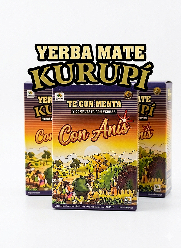 Kit Erva Yerba Mate Kurupi Con Anís  500gr 3un