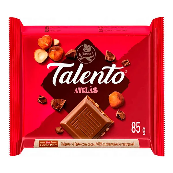 Chocolate Talento  Avelas  85g