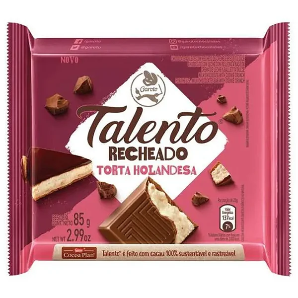 Chocolate Talento Torta Holandesa 85g