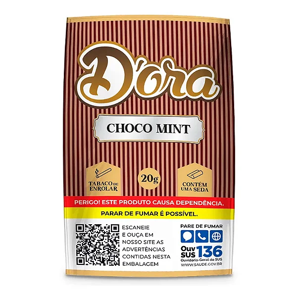 Tabaco D Ora Choco Mint com Seda Grátis