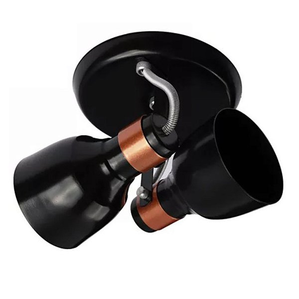 Spot Duplo Redondo Sobrepor Teto Direcionável 110V 220V