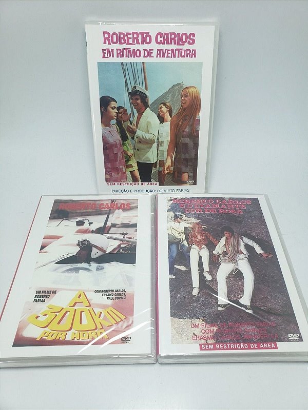 Kit 3 Dvd's Filmes Roberto Carlos - Original Lacrado
