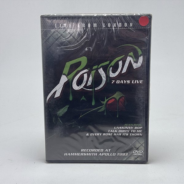 DVD Poison - 7 Days Live - From London